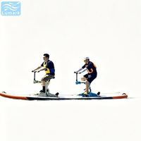 Bateau flottant à deux places en plastique, forme de planche de surf large, à faible résistance, pliable, pour la mer, de Chine, Lumark, nouveau design