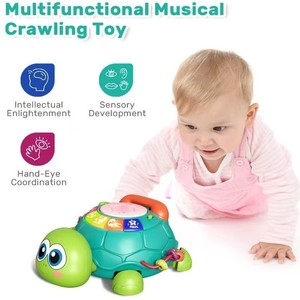 Jouets pour bébé 6-18 mois musique <span class=keywords><strong>tortue</strong></span> rampant lumière son musique jouet fille garçon apprentissage précoce jouets éducatifs cadeaux pour tout-petits - Product Image 5