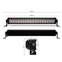 Barre lumineuse LED double rangée haute luminosité RGB DRL, phare de conduite, éclairage auxiliaire pour camion et SUV