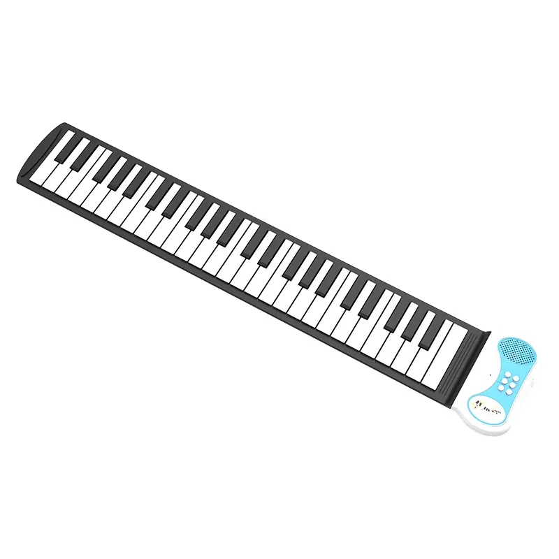 2022 49-Key Flexible Portable Usb Silicon Keyboard Piano Rubber Electronic Usb Hand Roll Up Piano With Built-in Speaker