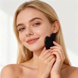 Mushang Natural Facial <strong>Massager</strong> Jade <strong>Roller</strong> &amp; Black Obsidian Gua Sha CE/ISO9001 Certified Custom Logo Private Label - Product Image 3
