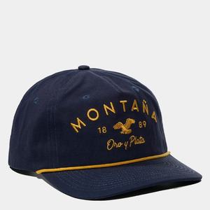 Casquette Snapback en coton non structurée à 5 panneaux avec logo personnalisé OEM, broderie, bleu marine, visière plate avec cordon - Product Image 5