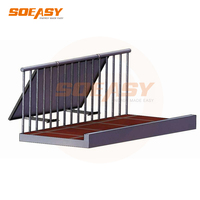 Système de montage de panneaux solaires en aluminium et acier inoxydable à angle réglable de 15 à 45 degrés pour balcon avec capacité de résistance au vent de 60 m/s