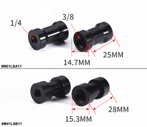 1/4 \ "여성 3/8 \" 여성 라이트 스탠드 어댑터 주점 알루미늄 합금 나사 카메라 너트 변환기 사진 스튜디오 액세서리 - Product Image 4