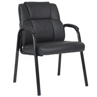 Chaise de bureau ergonomique à dossier moyen avec structure en fer pour le bureau à domicile, la chambre, l'utilisation informatique et les réunions de conférence