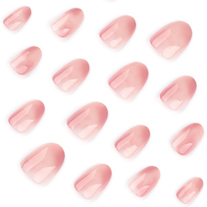 <strong>Pink</strong> Ombre Ready-to-wear Finger Press <strong>Nails</strong> Short Rounded <strong>Fall</strong>/winter Beautiful <strong>Nail</strong> Tip Wearable Articfcial Press on False <strong>Nail</strong> - Product Image 3