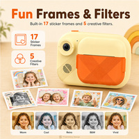 Appareil photo instantané portable pour enfants, écran de 3,5 pouces, double objectif, caméra vidéo selfie, lecteur MP3, outil photo créatif