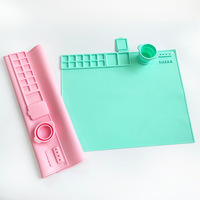 Tableau de dessin en silicone de style carte, best-seller transfrontalier, pour enfants, pour aquarelle, peinture à l'huile et mélange de couleurs