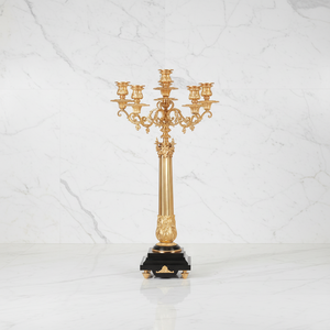 Candelabro de Latón Chapado en Oro de Estilo <span class=keywords><strong>Imperial</strong></span> Europeo de 9 Luces para Decoración del Hogar y Religión - Product Image 3