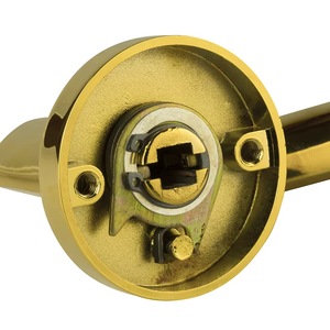Poignée de <span class=keywords><strong>porte</strong></span> en aluminium noir mat, vente en gros d'usine, avec serrure à mortaise CNC et rosette, quincaillerie de sécurité intérieure pour la maison - Product Image 4