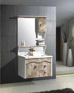 नई निविड़ अंधकार पीवीसी बाथरूम कैबिनेट के साथ आधुनिक शैली