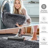 Esthétique Tapis de chevet intérieur doux et pelucheux pour enfants Chambre à coucher Salon Machine Tapis