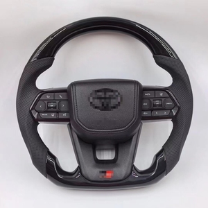 도요타 스티어링 휠 어셈블리 업그레이드 된 탄소 섬유 스타일 프라도 도요타 힐럭스 크라운 LC 랜드 크루저 쿨 도요타 프라도 - Product Image 6