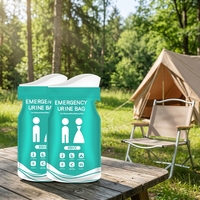 Sac à urine d'urgence pour femmes avec gel adsorbant, jetable, anti-fuite, portable pour les voyages, le camping, les embouteillonnages, 850 ml