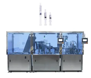 SryPlas-4 Automatic Vacuum Pre Filled Veterinary Sealing Prefilled gel Plastic Syringe Filling Machine