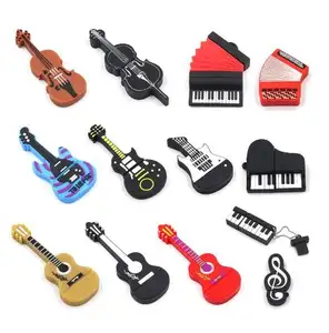 Toplu ucuz karikatür gitar USB Flash sürücü 2.0 1GB 2GB 4GB 8GB 16GB Memory Stick akordeon stok enstrüman hediye keman