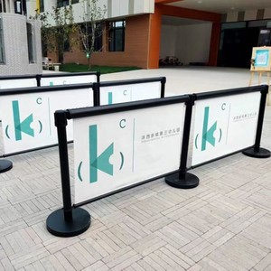 1.0m có thể thu vào vành đai thép hàng rào hàng rào tùy chỉnh sắt ngựa mẫu giáo sân khấu triển lãm ngoài trời hàng đợi - Product Image 4