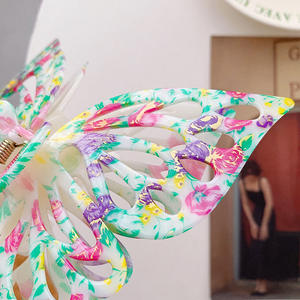 Bella farfalla per signore e ragazze molletta per capelli primavera estate molletta per capelli in acetato per capelli all'ingrosso - Product Image 5