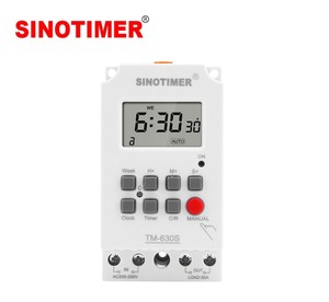 TM630S ตัวตั้งเวลาแบบติดตั้งบนแผงสีขาว ตั้งเวลาได้ 1 วินาที รองรับโหลด 30A แรงดันไฟฟ้า 200-250VAC/12VDC หน้าจอ LCD ปุ่มควบคุมแบบแมนนวล สวิตช์ตั้งเวลาแบบดิจิตอลที่ตั้งโปรแกรมได้ - Product Image 1