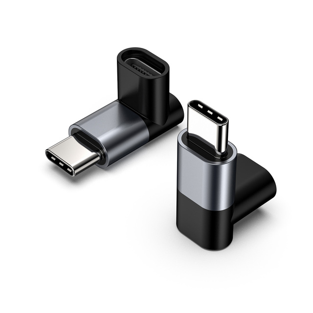 90 Degree USB C Male to Female Adapter 20Gbps 100W Right Angle USB3.2Gen2*2 Type C Adapter Support 4K @60Hz Video and Audio