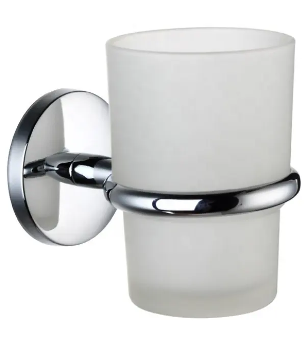 Hoge Kwaliteit Zinklegering Chroom Afwerking Bad Accessoires Cup & Tumbler Houder