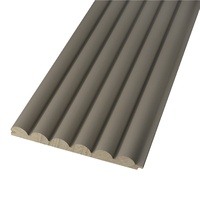 Panneau mural en bois MDF cannelé demi-rond de luxe moderne Panneau décoratif antistatique pour hôtel avec 1 an de garantie