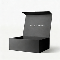 Boîte de luxe avec logo personnalisé, fermeture magnétique, couvercle en carton rigide, boîte en carton noir avec aimant, emballage pour chaussures, vêtements, emballage cadeau en carton