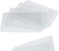 Ensemble de sets de table personnalisables en PVC souple antidérapant, transparents, imprimés par sérigraphie, résistants à la chaleur et durables pour la famille