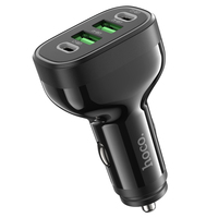 Hoco NZ11 Guide PD 72W chargeur de voiture avec 4 ports de type 2C + 2A allume-cigare pratique pour une charge rapide et facile