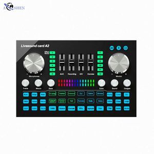 Carte son USB A2 en gros, mixeur audio externe, enregistrement de diffusion en direct pour smartphone et tablette avec interface Bluetooth - Product Image 2