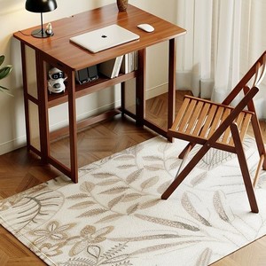 Computer desk, bedroom, home desk, bookshelf integrated <b>table</b>, student study desk, simple rectangular <b>office</b> desk - Product Image 2