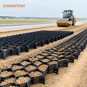 Matériaux de construction routière, stabilisateur de sol haute résistance, géocellules en HDPE, grille de pavage pour routes gravillonnées pour la construction - Product Image 1