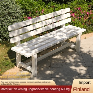 Banco Largo de Madera de Estilo Americano para Jardín, Patio o Parque, con Dos Asientos - Product Image 3