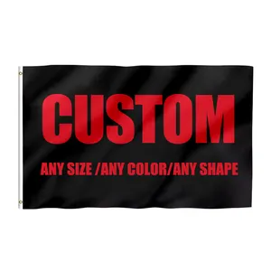 Promotional Product Hot Sale Custom 4x6 ft Waterproof Banners 100%Polyester Used In Hospital Flags With Logo Custom Print