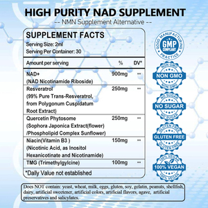 Suplemento Liposomal NAD+ OEM/ODM con Resveratrol y Quercetina para Energía Celular, Salud del ADN y Función Cognitiva - Product Image 6
