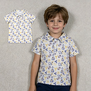 Camisa de Manga Larga con Botones para Niños, Estilo Casual, Transpirable, con Camuflaje, para el Día del Partido de Béisbol, para la Escuela, para el Equipo, para el Verano, para Hermanos, de RTS Boutique - Product Image 1