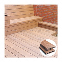 Planche de terrasse composite imperméable en bois d'acacia lisse WPC pour jardins parcs forme carrée Surface de grain de bois