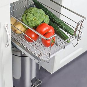 Heavy Duty Metal Pull Out Cabinet Organizer Extendable Sliding Slide Out Pantry <b>Shelves</b> Storage No Punch for Kitchen - Product Image 3