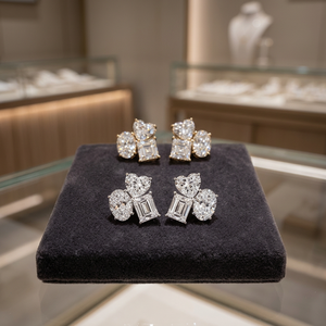Pendientes de Diamantes Cultivados en Laboratorio con Certificación IGI, Corte Princesa Ovalado, 6CT, Oro Sólido de 14K, Regalo de Lujo para Ella - Product Image 3