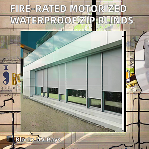 Persianas Verticales Eléctricas Retráctiles, Resistentes al Fuego, Aislantes, Motorizadas, Impermeables, para Ventanas, Pérgolas y Áreas Exteriores Modernas - Product Image 2