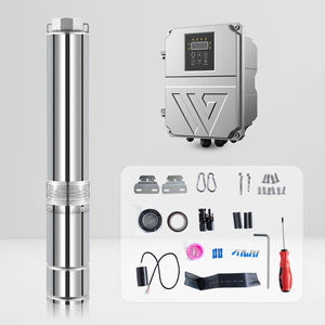 Stock Local Pompe Solaire <span class=keywords><strong>Submersible</strong></span> à Grande Hauteur de Refoulement Hybride AC/DC Pompe de Puits Profond Solaire 4 Pouces - Product Image 2