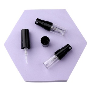 Glass <b>Perfume</b> <b>Bottle</b> 2ml With Black Spray Nozzle <b>Sample</b> Size Portable Travel Hydrating Spray Empty <b>Bottle</b> - Product Image 5