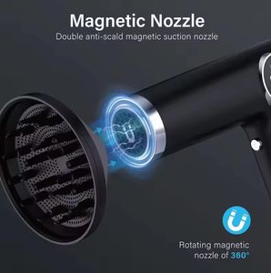 Sèche-cheveux professionnel électrique pour salon, hôtel et usage domestique, moteur DC 1800W, 110 000 tr/min, haute vitesse, ionique, avec fonction air froid et diffuseur d'ions négatifs, en métal - Product Image 4