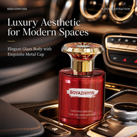 Diffuseur de parfum automobile haut de gamme en verre de 120 ml avec logo personnalisé, parfum longue durée, vente en gros