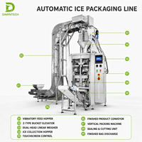 Machine d'emballage automatique de sacs de glaçons avec peseuse linéaire, ligne de conditionnement verticale pour glaçons en tube, en pépites et en flocons