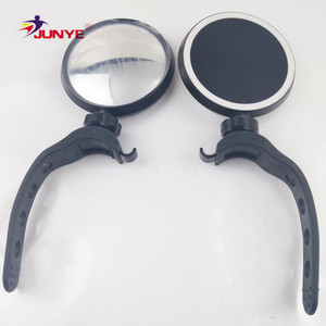 Junye Rétroviseur de vélo convexe réglable à fixer sur le guidon noir 9 cm en ABS - Product Image 1