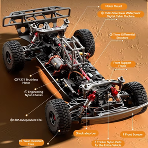 JJRC Coche RC de Alta Velocidad con Tracción a las Cuatro Ruedas a Escala 1:8 - Camioneta Corta Todoterreno Profesional con Control Remoto Sin Escobillas - Product Image 6