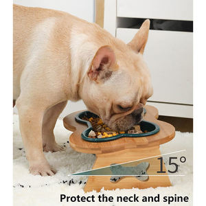 Mangkuk Anjing Keramik Tinggi dengan Dudukan Lucu Ditinggikan Miring Anti Muntah Piring Kucing Pribadi untuk Makanan dan Air - Product Image 3