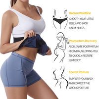 Ceinture de sudation amincissante pour femme avec 3 crochets, pour le sport et l'entraînement, entraîneur abdominal, perte de poids, gaine amincissante