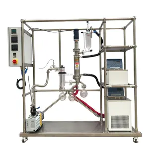 Profesional efisiensi tinggi Wiped Film vakum ramuan minyak distilasi sistem distilasi molekul baja nirkarat jalur pendek distilasi
